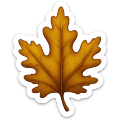 oak leaf sticker