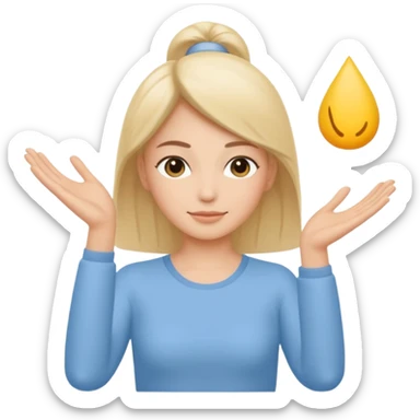 Minimal emoji representing reduced facial puffiness, soft hand gesture shaping the face contour, balanced and natural appearance, wellness-focused, simple and easy to understand
 sticker