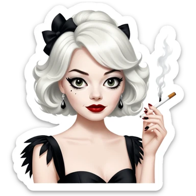 emma stone as Cruella sticker