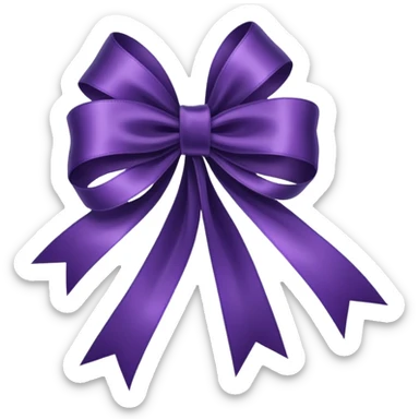 dark purple ribbon sticker