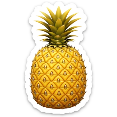 Upside down pineapple with no background sticker