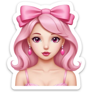 Coquette girl sticker