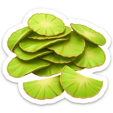 green potato chips sticker