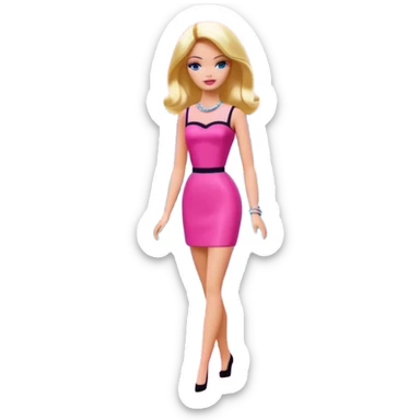 Matisse barbie slop style pink SPAM art landscape sticker