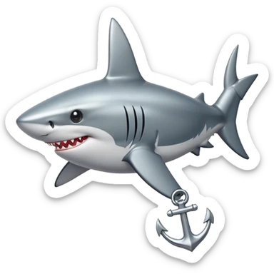 shark anchor sticker