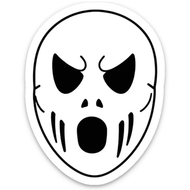Scream mask  sticker