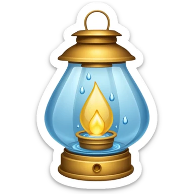 Water Lantern, more water drops inside lantern. sticker