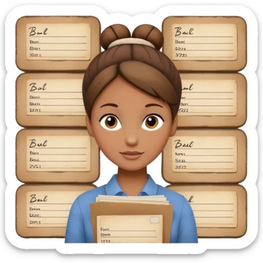 one photo with bun like catalog cards from delivery  sticker