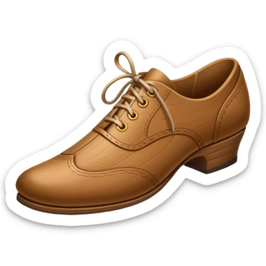 Un zapato de madera estilo Polonia . El zapato está tallado a mano. sticker