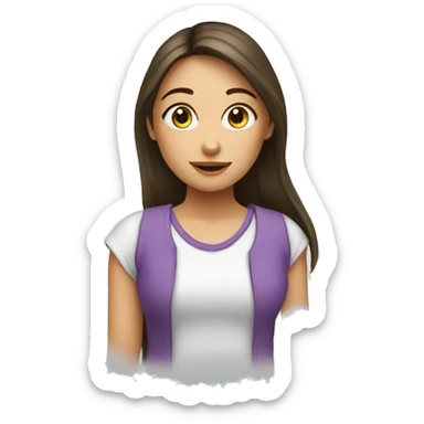 Niña usando un implante coclear  sticker