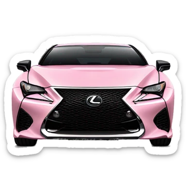 Light Pink Lexus rcf sticker