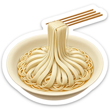 a bundle of white noodles sticker