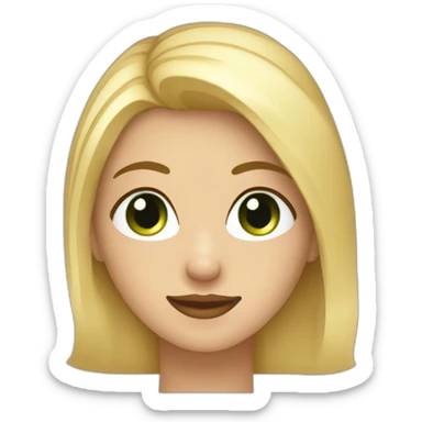 amoureux blonde aux yeux bleus et brun yeux vert sticker