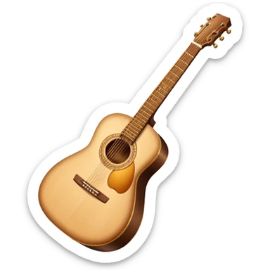 acoustic guitar with a bright string sticker