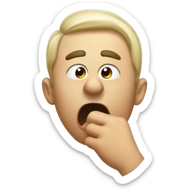 Hard Coughing with hand sticker