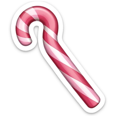 Red and pink swirled candy cane sticker