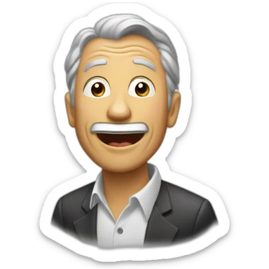 Old Udo Jurgens passionately singing sticker