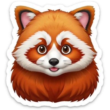 red panda with judge's hair sticker