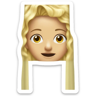 blonde woman hiding in shower sticker