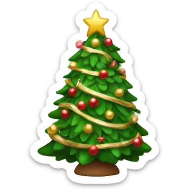 Beautiful Christmas tree sticker