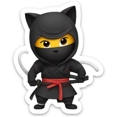Cat ninja in tokyo  sticker