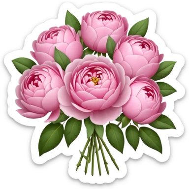 pink bouquet sticker