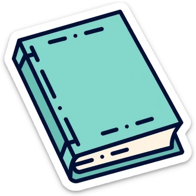 book with 008DA6 teal blue-green color cover sticker