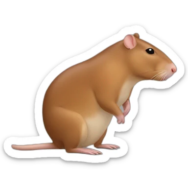 Un rat qui chevauche un capibara sticker