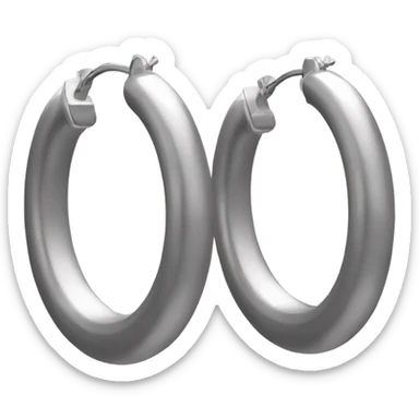chunky silver hoop earrings sticker