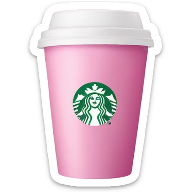 Pink Starbucks coffee cup sticker