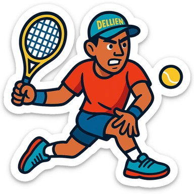 Hugo Dellien as a tennis player sticker