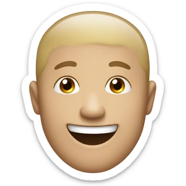 visibly uncomfortable, smiling face ￼ sticker