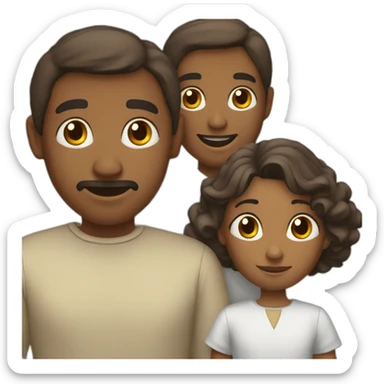 padre e hijos abrazados sticker