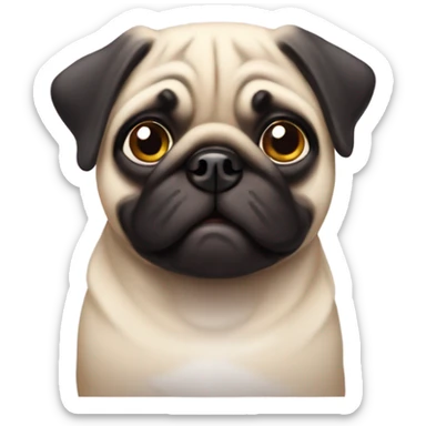 cute pug sticker