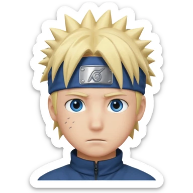 Naruto Anime style boy head sticker
