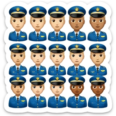 Swedish military ranks emojis sticker