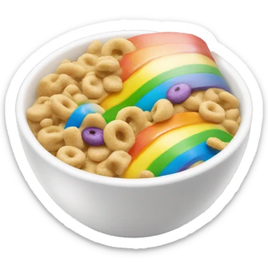 rainbow cereal with milk sticker