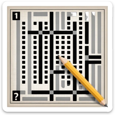 newspaper crossword sticker