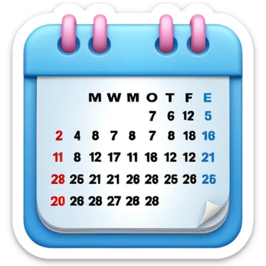 2026/ 03/ 08 Calendar 3d animation Ai sticker