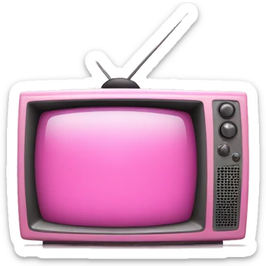 Pink television  sticker