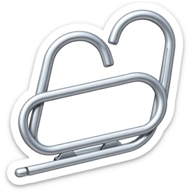 white paperclip sticker