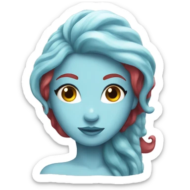 Mermaid with red hair  sticker