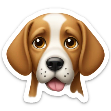 Dog pinching its nose sticker