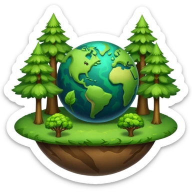 planet with tries sticker