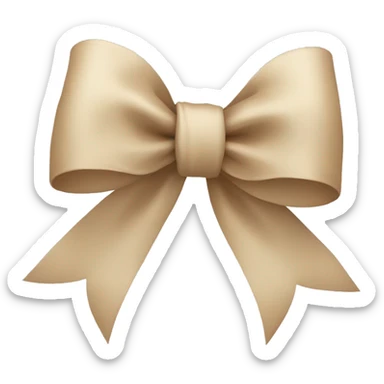 Beige Christmas bow sticker
