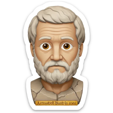 stone bust of Aristotle sticker
