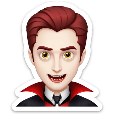 make emoji edward from twilight as dracula sticker