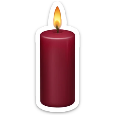 Maroon candle sticker