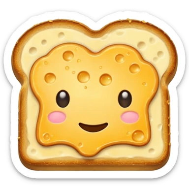 Closed cheese toast without a face sticker