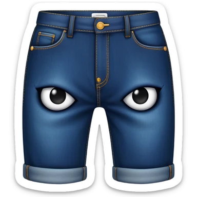Pants with a mean face on them sticker